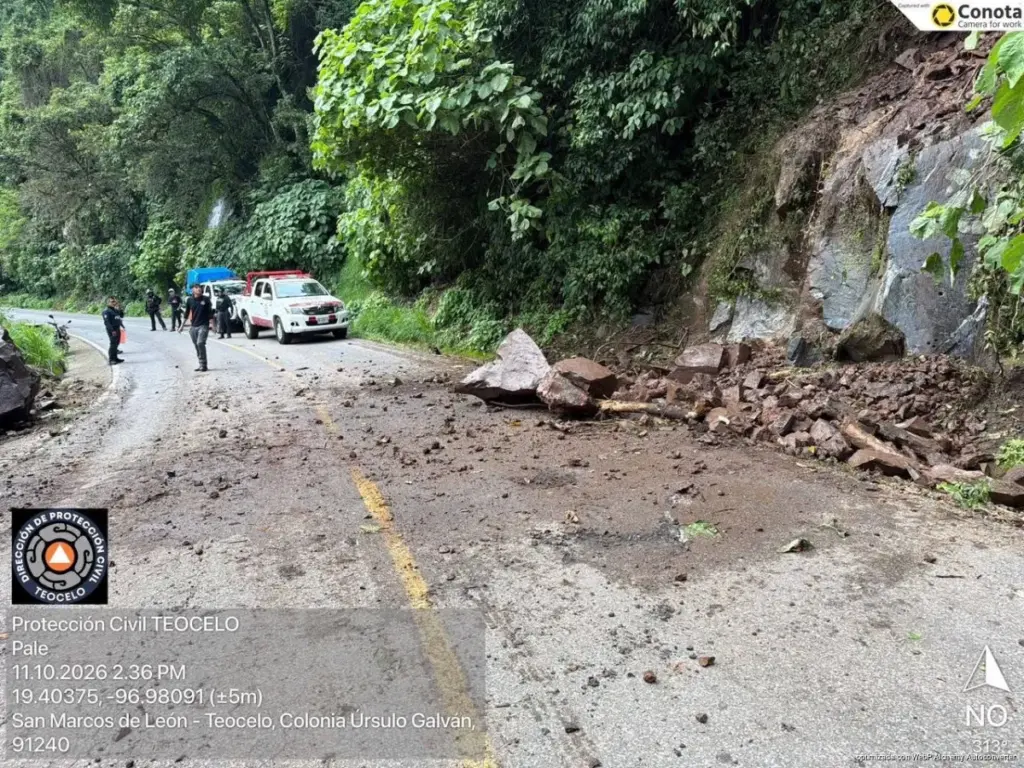 Nuevo deslave en Teocelo en la Barranca de Matlacobatl