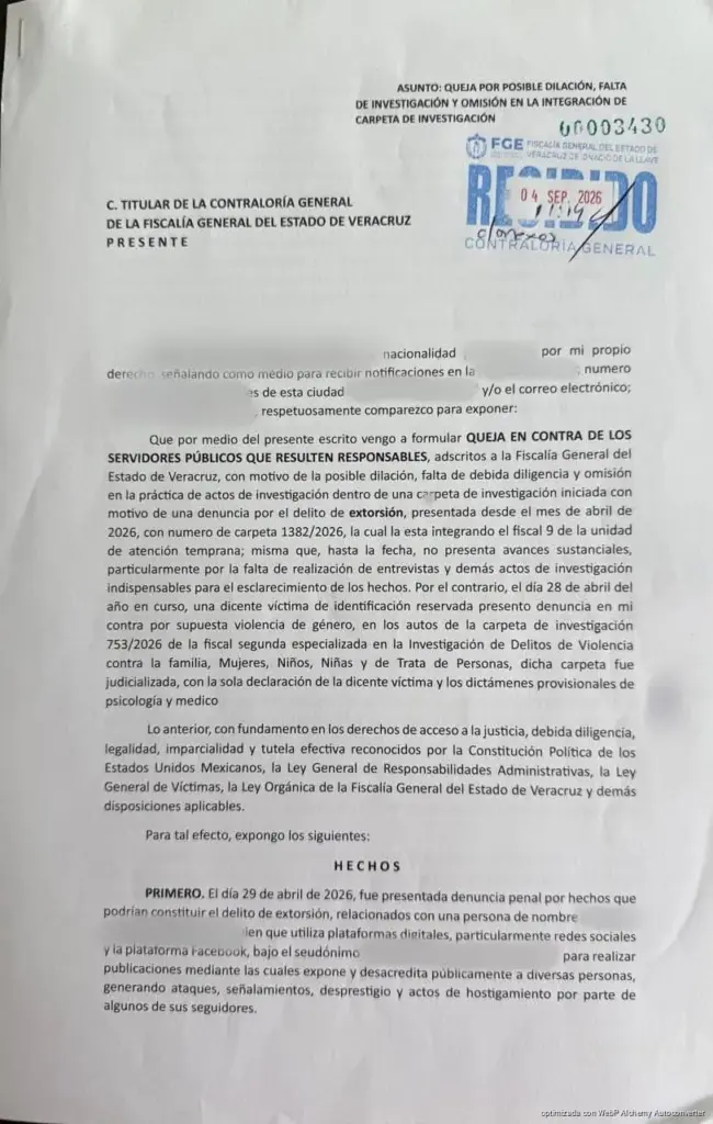 Denuncian 15 presuntos vicios en carpeta por violencia intrafamiliar Denuncian 15 presuntos vicios en carpeta por violencia intrafamiliar