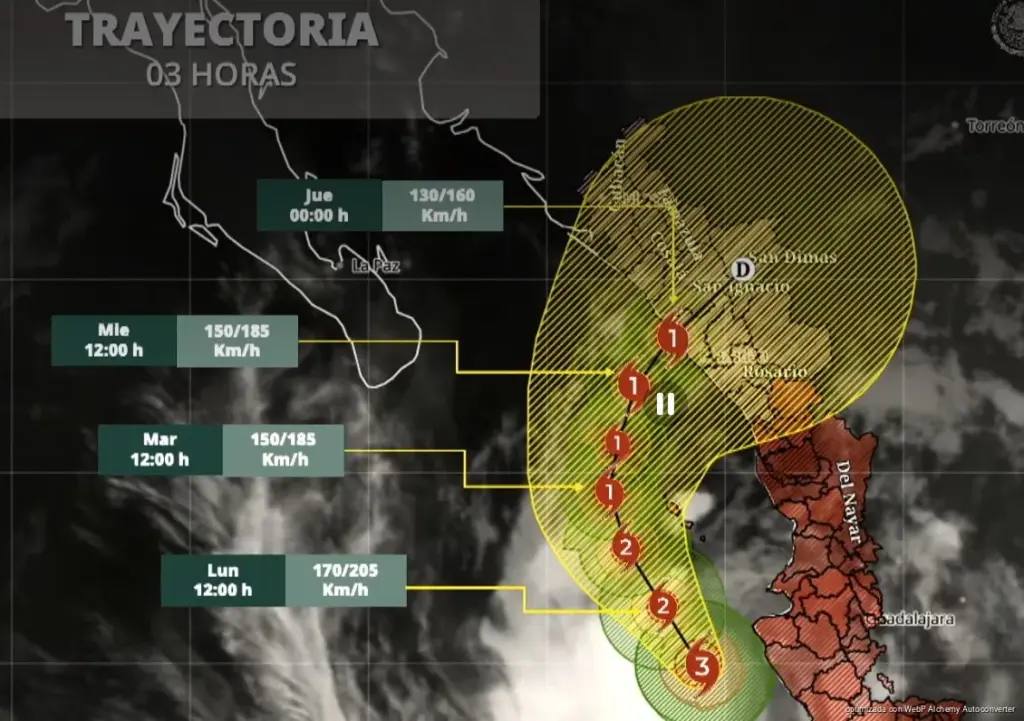 Huracán Simón activa Plan DN-III-E y Plan Marina ante daños en el Pacífico